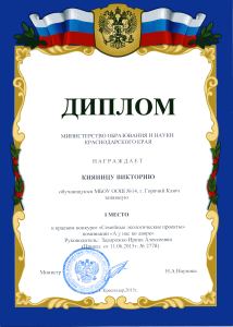Диплом Кияница Виктория