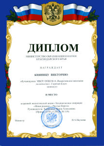 Диплом Кияница Виктория